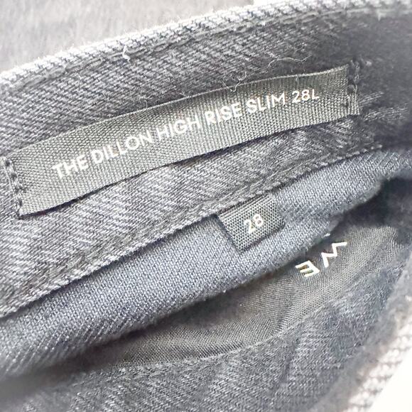 Denim Forum The Dillon High Rise Slim Charcoal Black Denim Jeans 28L x 28 - Picture 6 of 8